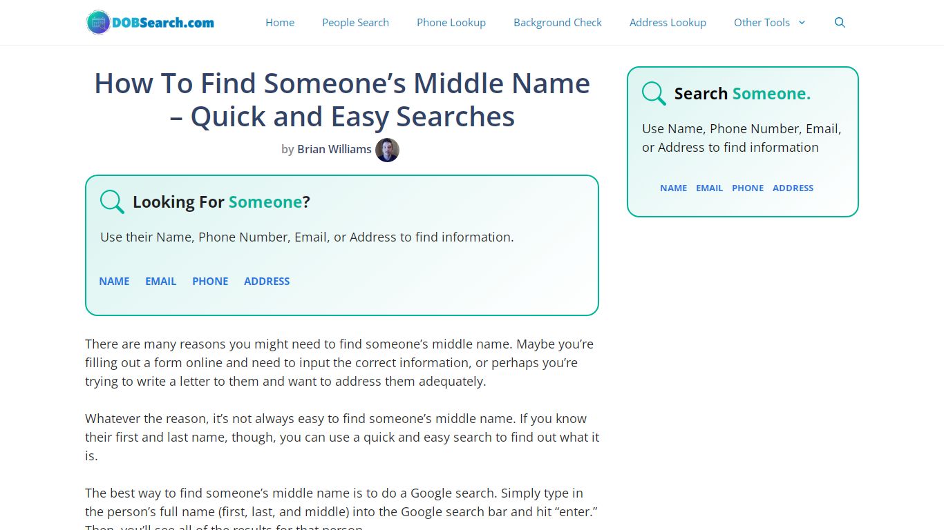 How To Find Someone’s Middle Name – Quick and Easy Searches